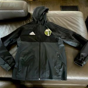Adidas youth MLS Timbers rain coat size Large